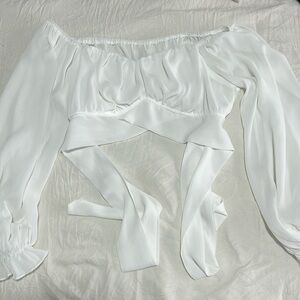 White off the shoulder blouse
